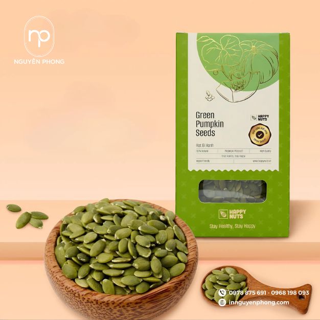 hộp giấy đựng hạt bí đẹp